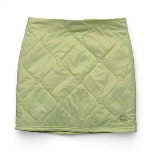NWT Anthro Coney Island Picnic Quilted Nylon Mini Skirt - Pistachio Green - 26